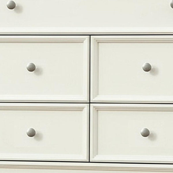 HomeRoots 36" White Solid Wood Seven Drawer Dresser - Elegant Storage Solution for Organized Bedroom Spaces 36 374198