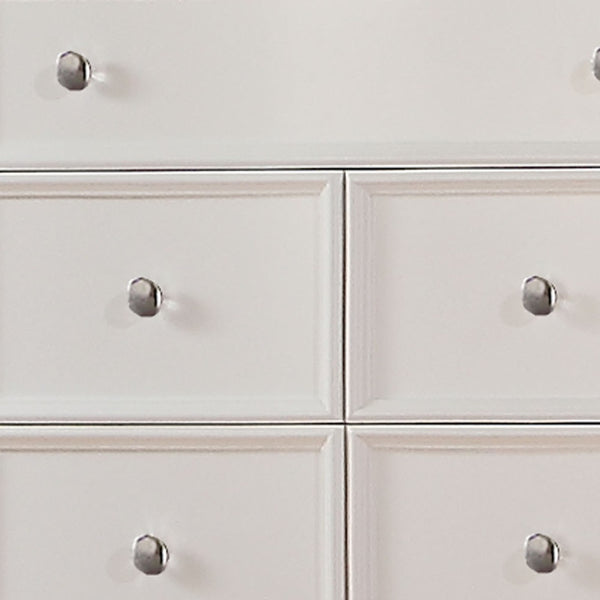 Homeroots 36" White Solid Wood  Solid Wood 374198