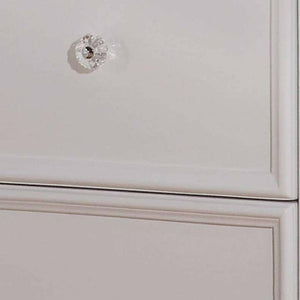 HomeRoots 27" Stylish White Nightstand with Two Drawers - Contemporary Design for Bedroom or Living Room Use 374199
