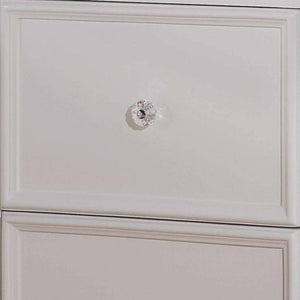 HomeRoots 27" Stylish White Nightstand with Two Drawers - Contemporary Design for Bedroom or Living Room Use 374199