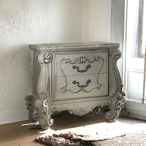 Homeroots 31" White Two Drawers Nightstand Bone White  374222