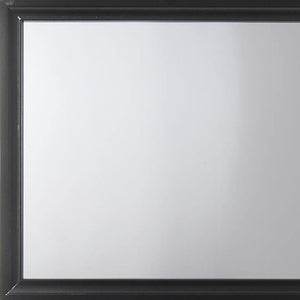 HomeRoots 36" Black Wood Framed Dresser Mirror - Stylish, Durable Design for Bedrooms, Entryways & More! 374223