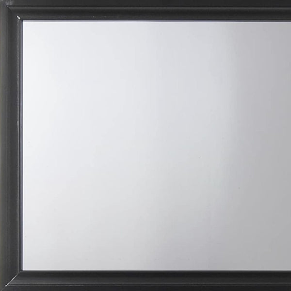 HomeRoots 36" Black Wood Framed Dresser Mirror - Stylish, Durable Design for Bedrooms, Entryways & More! 374223