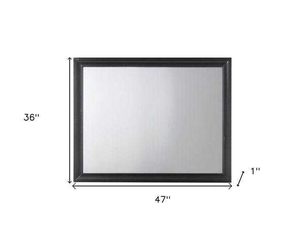 HomeRoots 36" Black Wood Framed Dresser Mirror - Stylish, Durable Design for Bedrooms, Entryways & More! 374223