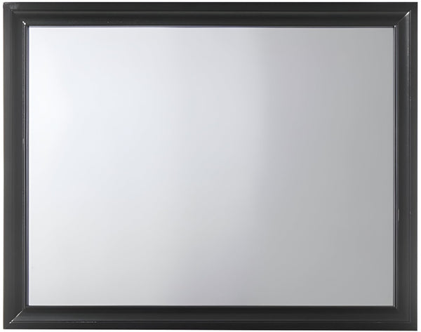 HomeRoots 36" Black Wood Framed Dresser Mirror - Stylish, Durable Design for Bedrooms, Entryways & More! 374223