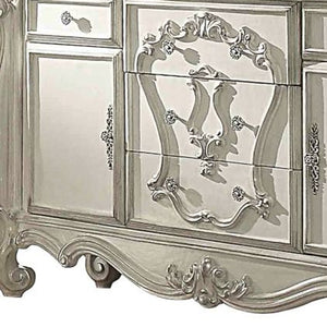 Homeroots 70" Bone White Solid Wood Six Drawer Combo Dresser Bone White Solid Wood 374225