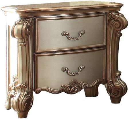 Homeroots 30" Bone Two Drawers Nightstand   374248