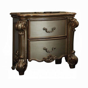HomeRoots 30" Elegant Bone Wood Nightstand with Two Drawers for Stylish Storage and Versatile Use in Any Room 374248