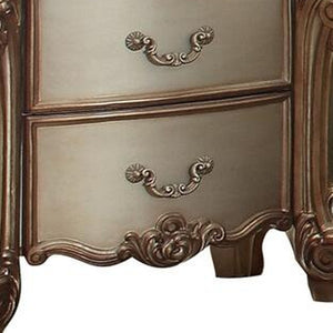 Homeroots 30" Bone Two Drawers Nightstand   374248