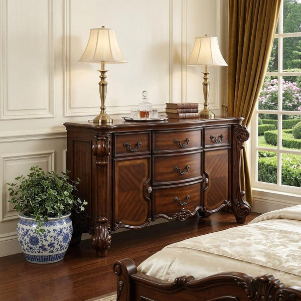 71 Inch Solid Wood Five Drawer Dresser for Bedroom Spacious Storage Chest