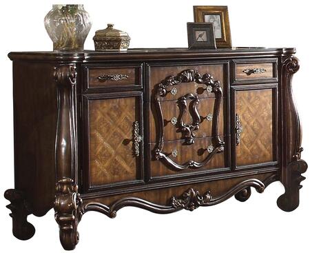 Homeroots 70" Cherry Oak Solid Wood Five Drawer Combo Dresser Cherry Oak Solid Wood 374251