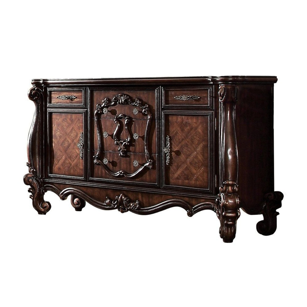 HomeRoots 70" Bone White Solid Wood Dresser with Six Smooth-Gliding Drawers and Elegant Storage Solutions 5 374251