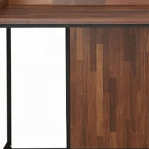 Homeroots 62" Brown And Black Computer Desk   374256