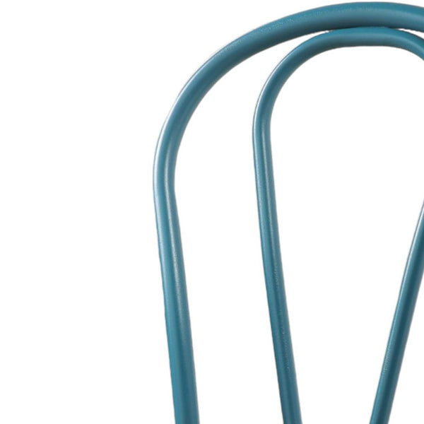 Homeroots Set Of Two Taupe And Teal Blue Upholstered Dining Side Chairs  Metal 374284