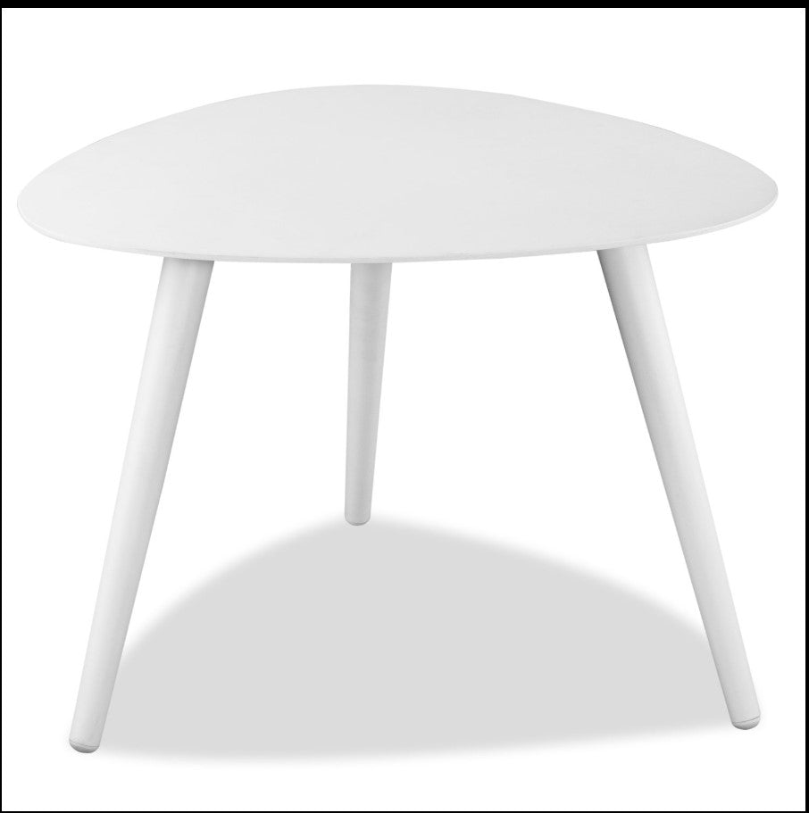 Homeroots 14" White Aluminum End Table   374310