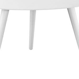 HomeRoots 14" Modern White Aluminum End Table - Stylish, Durable Accent Piece for Living Room & Entryway 374310