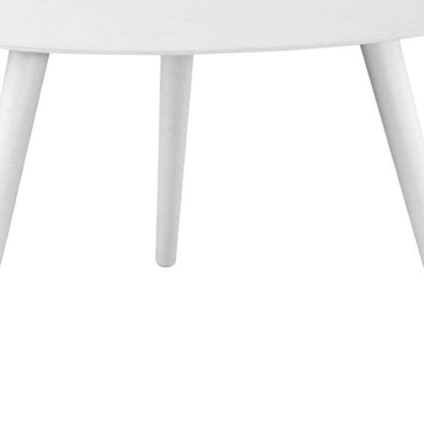 HomeRoots 14" Modern White Aluminum End Table - Stylish, Durable Accent Piece for Living Room & Entryway 374310