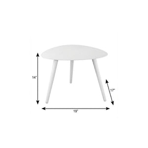 HomeRoots 14" Modern White Aluminum End Table - Stylish, Durable Accent Piece for Living Room & Entryway 374310
