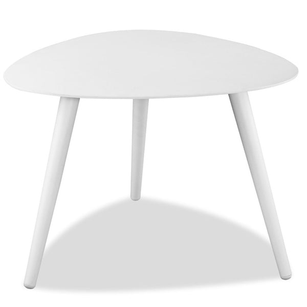 Homeroots 14" White Aluminum End Table   374310
