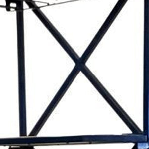 HomeRoots 20.5" Vintage Blue Half-Bike Bar - Unique Metal & Mango Wood Design for Stylish Entertaining & Storage 374316