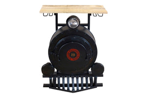 Homeroots 17.5" X 28.5" X 36" Steam Engine Bar Counter  Wood 374321