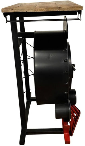 Homeroots 17.5" X 28.5" X 36" Steam Engine Bar Counter  Wood 374321