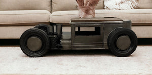 Homeroots 26" Brown And Black Solid Wood Coffee Table   374324