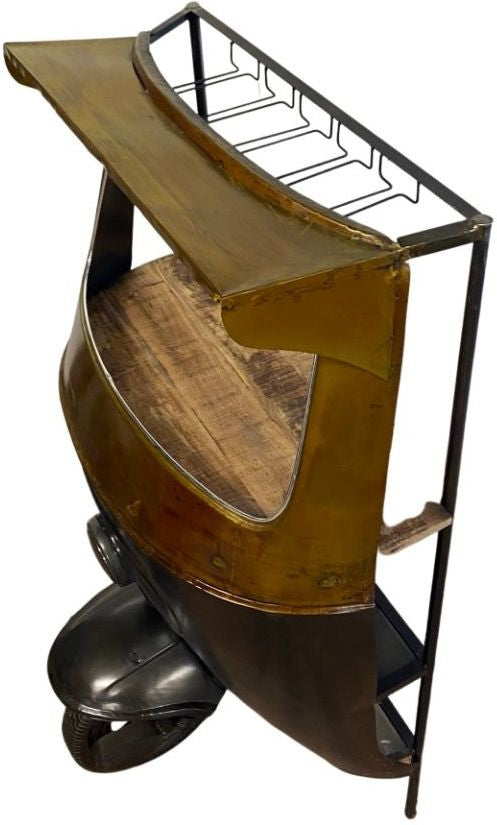 Homeroots 24" X 36" X 65" Tuk Tuk Bar  Wood 374335