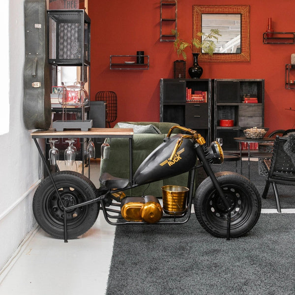 Homeroots 17" X 70.5" X 33" Vector Bike Bar  Wood 374341