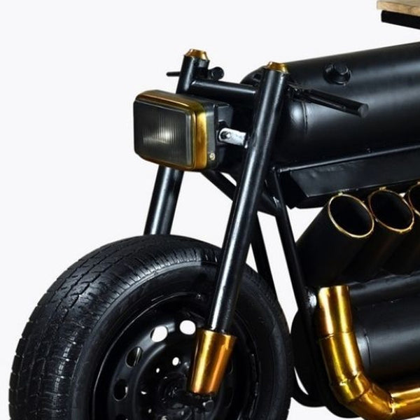 Homeroots 17" X 70.5" X 33" Vector Bike Bar  Wood 374341