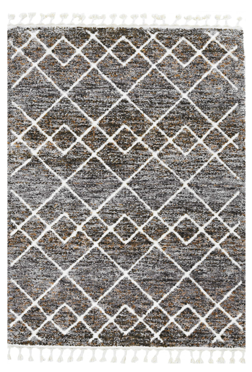 Homeroots 3' X 5' Brown Geometric Area Rug  Polyester 374392