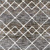 Homeroots 5' X 8' Gray And Ivory Geometric Area Rug  Polyester 374393