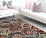 Enchanting Red Round Area Rug – Machine-Woven, Durable, Traditional Style for Cozy Spaces