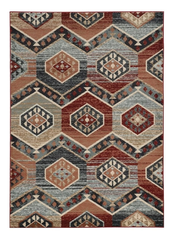 Homeroots 9' X 12' Red Machine Woven Honeycomb Lodge Indoor Area Rug  Polypropylene 374404