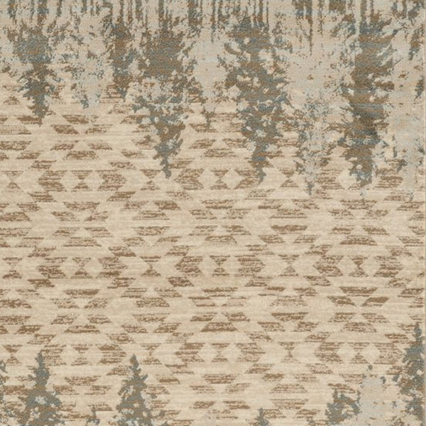 HomeRoots 8' Timeless Ivory Southwestern Indoor Outdoor Area Rug – Durable, Easy Care, Versatile Design for Any Space 8' x 10' 374415