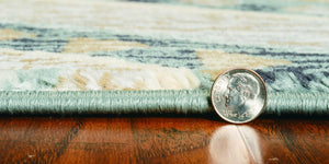 HomeRoots 8' Seafoam Lodge Area Rug - Durable, Stylish, and Easy-Care Accent for Indoor and Outdoor Spaces 8' x 10' 374423