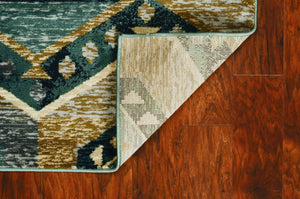 HomeRoots 9' Charcoal Gray and Tan Woodland Lodge Area Rug - Rustic Style, Durable, Easy-Clean for Cozy Spaces 9' X 12' 374424