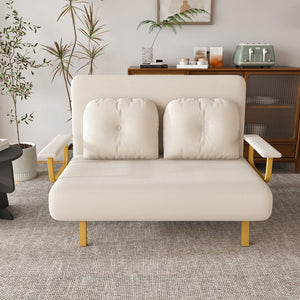 English Elm 46" Wide Corduroy Sleeper Sofa Bed Convertible Folding Chair for Two with Adjustable Backrest W2700P431033
