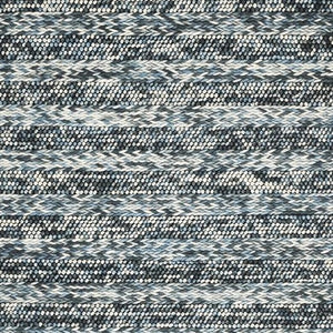 HomeRoots 3' Handwoven Wool Area Rug in Ivory, Blue, and Gray - Perfect for Entryways, Hallways, and More! 5' X 7' 374501