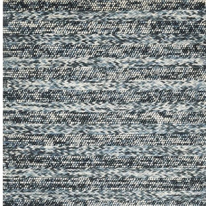 HomeRoots 3' Handwoven Wool Area Rug in Ivory, Blue, and Gray - Perfect for Entryways, Hallways, and More! 5' X 7' 374501