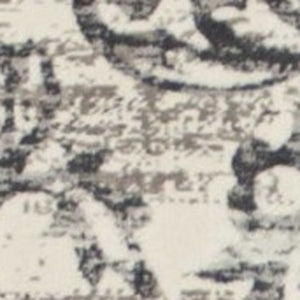 Homeroots 10' X 13' Gray And Ivory Floral Area Rug  Polypropylene 374512