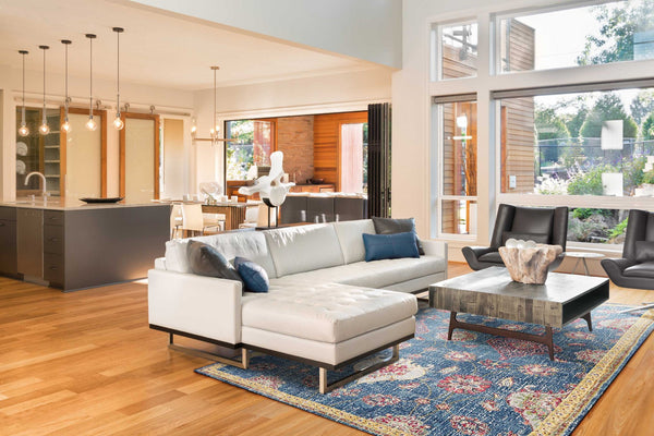 Homeroots 10' X 13' Blue Red And Yellow Floral Area Rug Blue Polypropylene 374546