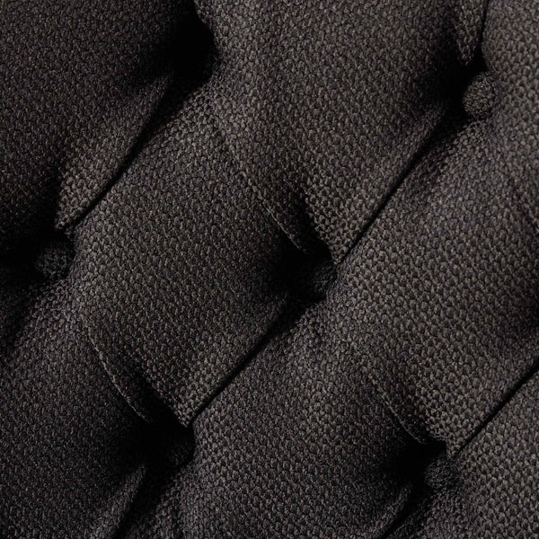 English Elm Nikki Modern Tufted Linen Dining Chair with Solid Wood Frame, High-Rebound Cushion, Nailhead Trim, 300 lb Capacity Black W1143P233648