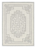 Homeroots 8' X 10' Gray And Ivory Wool Hand Tufted Area Rug  Wool 374675