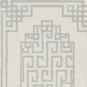 HomeRoots 3' Gray and Ivory Wool Hand-Tufted Area Rug – Artisanal Geometric Design for Modern Spaces 8' X 10' 374675