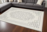 Homeroots 8' X 10' Gray And Ivory Wool Hand Tufted Area Rug  Wool 374675