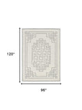 Homeroots 8' X 10' Gray And Ivory Wool Hand Tufted Area Rug  Wool 374675