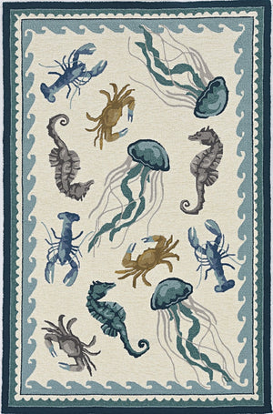 HomeRoots 3'' Ivory Abstract Handmade Area Rug - Elegant Indoor Outdoor Accent for Versatile Décor Spaces 3' x 5' 374688