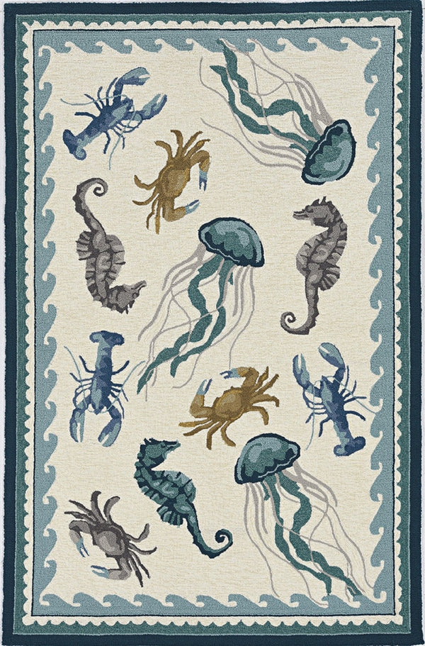 HomeRoots 3'' Ivory Abstract Handmade Area Rug - Elegant Indoor Outdoor Accent for Versatile Décor Spaces 3' x 5' 374688