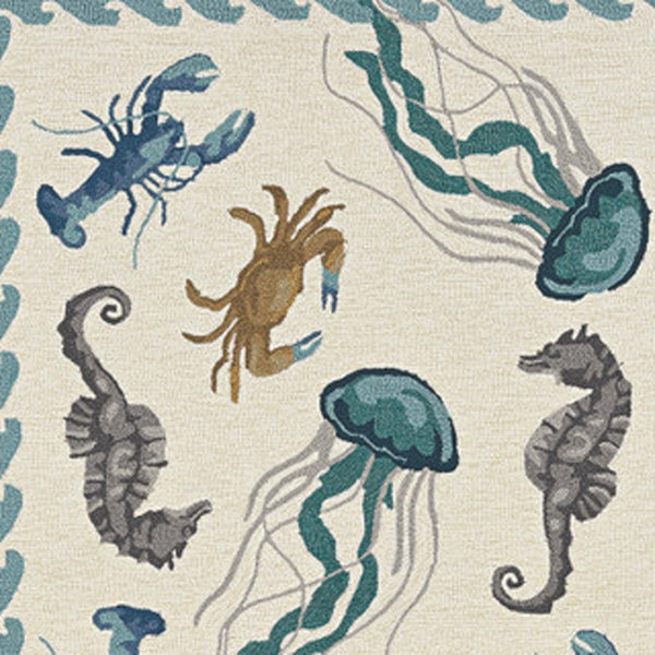 HomeRoots 3'' Ivory Abstract Handmade Area Rug - Elegant Indoor Outdoor Accent for Versatile Décor Spaces 8' x 10' 374691